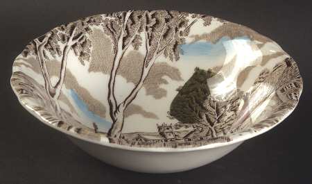 Sunday Morning Brown Multicolor Coupe Cereal Bowl
