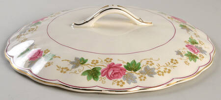 Swansea Rose Lid for Round Vegetable