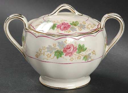 Swansea Rose Sugar Bowl & Lid