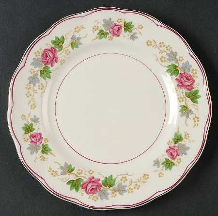 Swansea Rose Dessert/Pie Plate