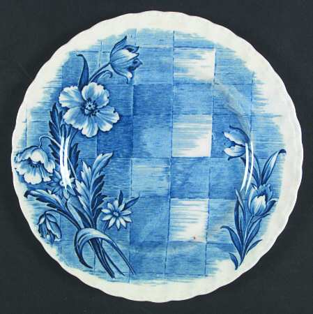 Trellis Blue Luncheon Plate