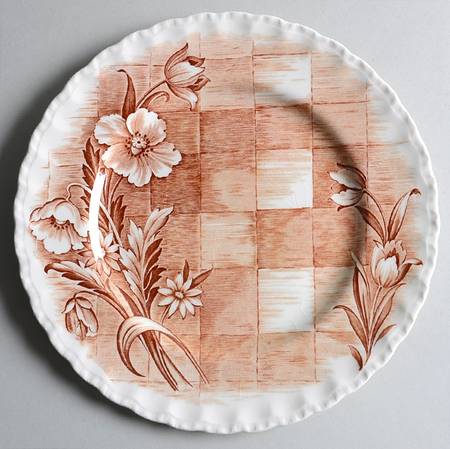 Trellis Brown Luncheon Plate