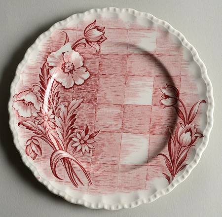 Trellis Pink Bread & Butter Plate