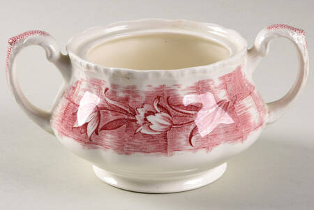 Trellis Pink Sugar Bowl No Lid
