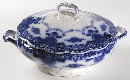 Waverly (Flow Blue) Tureen &  Lid