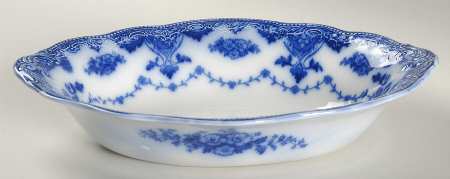 Waverly (Flow Blue) 9" Oval Vegetable Bowl