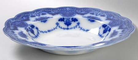 Waverly (Flow Blue) Large Rim Soup Bowl
