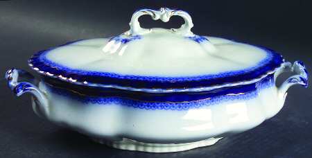 Wentworth (Flow Blue) Oval Covered Vegetable