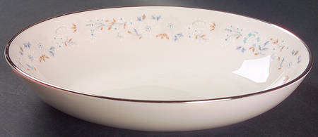 April Showers 9" Oval Vegetable Bowl