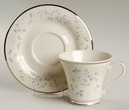 April Showers Footed Cup & Saucer Set by Gorham