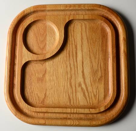 Ariana Wood Tray for 2 Piece Chip & Dip Set