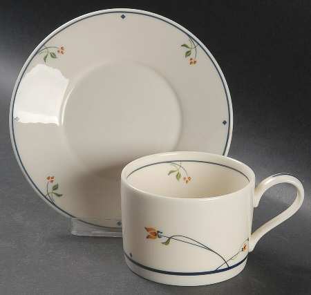 Ariana Flat Cup & Saucer Set by Gorham