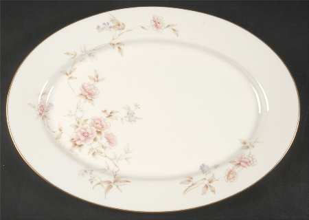 Ashen Rose 14" Oval Serving Platter