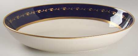 Baronial Cobalt Blue 9" Oval Vegetable Bowl