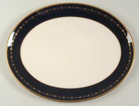 Baronial Cobalt Blue 15" Oval Serving Platter
