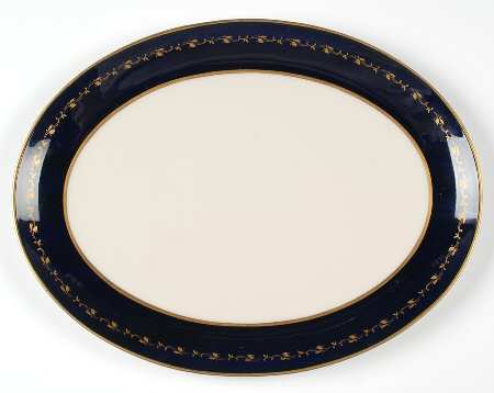 Baronial Cobalt Blue 13" Oval Serving Platter