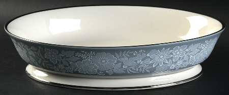Blue Bouquet 9" Oval Vegetable Bowl