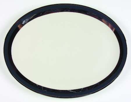 Black Contessa 14" Oval Serving Platter