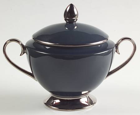 Black Contessa Sugar Bowl & Lid by Gorham