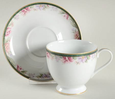 Camellia (Newer, 1994) Footed Cup & Saucer Set