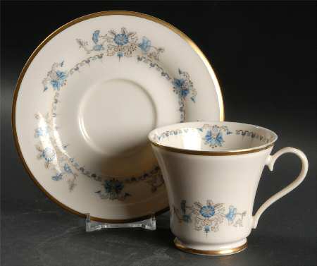 Ching Dynasty Footed Cup & Saucer Set by Gorham