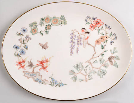 Chinoiserie 14" Oval Serving Platter