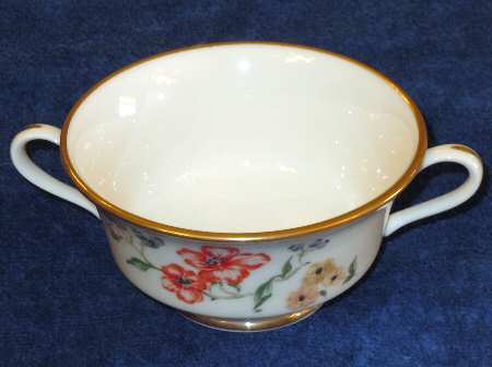 Chinoiserie Footed Cream Soup Bowl