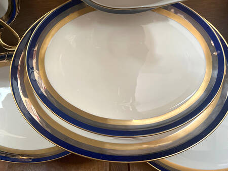 Cobalt Contessa 16" Oval Serving Platter