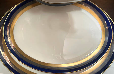 Cobalt Contessa 13" Oval Serving Platter