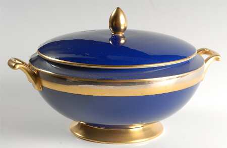 Cobalt Contessa Round Covered Vegetable
