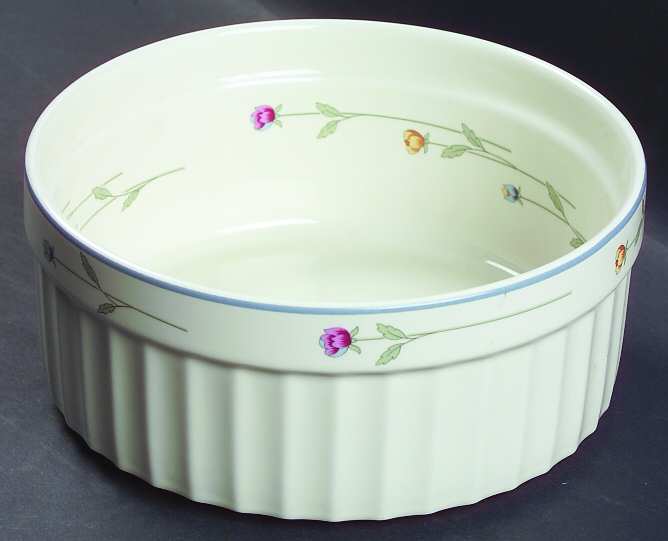 Country Flowers Cream 7" Souffle