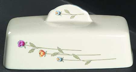 Country Flowers Cream Lid for 1/4 Lb Butter