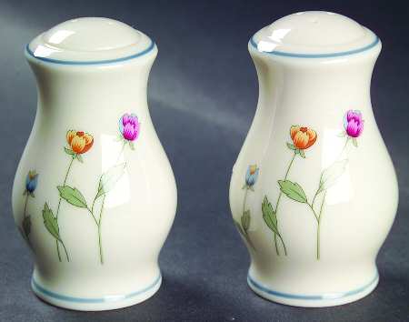 Country Flowers Cream Salt & Pepper Set