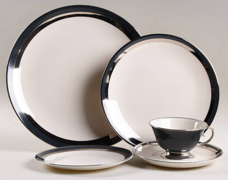 Contessa Black 5 Piece Place Setting