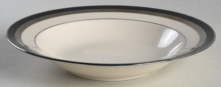 Contessa Black Rim Soup Bowl by Gorham