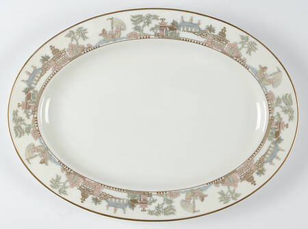 East Wind (Gold) 14" Oval Serving Platter