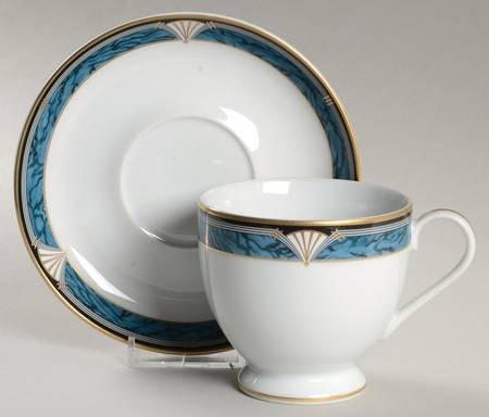 Edgemont Gold Footed Cup & Saucer Set