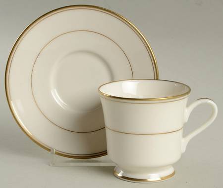 Elegance Gold Footed Demitasse Cup & Saucer Set