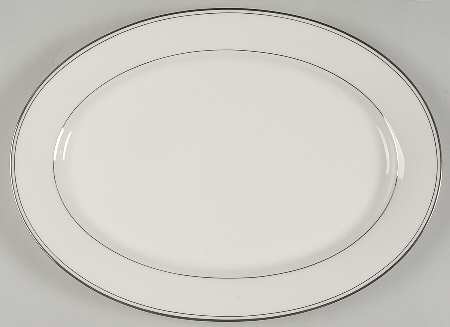 Elegance Platinum 16" Oval Serving Platter