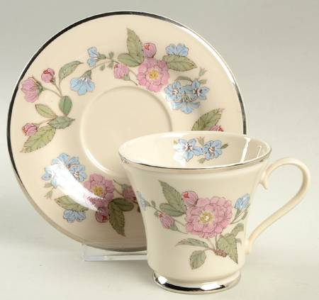 Fairmeadows Footed Cup & Saucer Set by Gorham