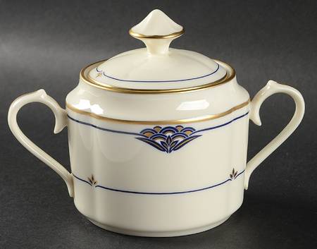 Florentine Lapis Sugar Bowl & Lid