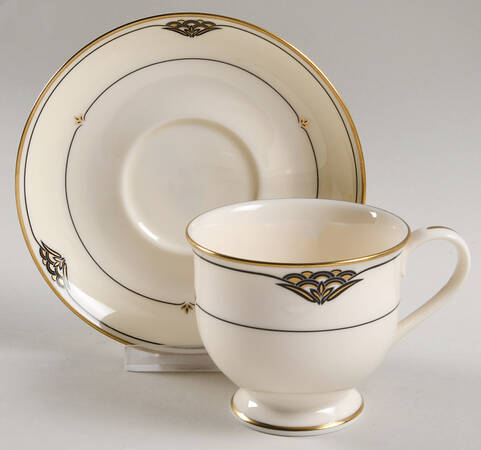 Florentine Onyx Footed Cup & Saucer Set