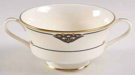 Florentine Onyx Footed Cream Soup Bowl