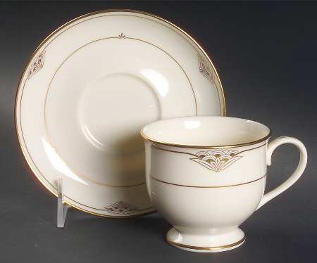 Florentine Pearl Footed Cup & Saucer Set by Gorham