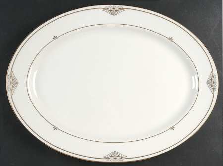 Florentine Pearl 16" Oval Serving Platter