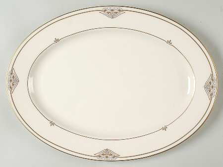 Florentine Pearl 14" Oval Serving Platter