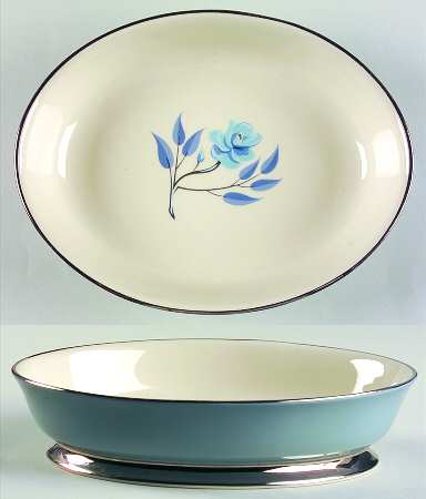 Glenrose (Platinum, Coupe) 9" Oval Vegetable Bowl