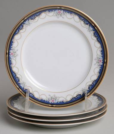 Golden Ribbon Edge Bread & Butter Plate - Set of 4