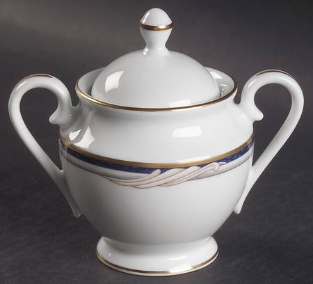 Golden Swirl Sugar Bowl & Lid