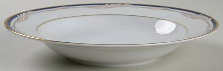 Golden Swirl Rim Soup Bowl